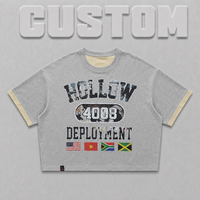 Camiseta de manga corta transpirable y fresca para hombre, personalizada, de doble capa, con estampado de letras, nueva colección de verano.