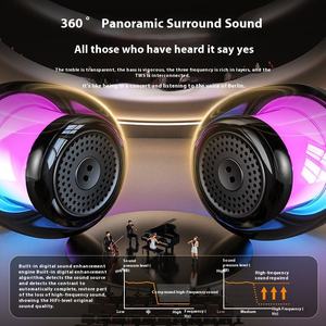 ลำโพงจิโรสโคปแบบพกพา พร้อมไฟ RGB  ลำโพงขนาดเล็ก ซับวูฟเฟอร์หนักแน่น - Product Image 3