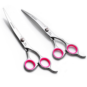 Juego de Tijeras de Aseo para Mascotas de Acero Inoxidable de Alta Calidad, 7 Pulgadas, Tijeras Rectas y Curvas para <span class=keywords><strong>Perros</strong></span>, Gatos y Peluches - Product Image 2