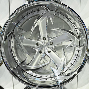 RCSR Llantas Cromadas de Lujo Personalizadas de 2 Piezas para Chevrolet <span class=keywords><strong>Cadillac</strong></span> 5x114.3 5x120 5x130 15 18 20 22 24 26 Pulgadas - Product Image 6
