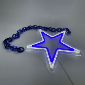 สร้อยคออะคริลิคดิจิตอลพิมพ์ลายโลโก้ฟุตบอลบาสเก็ตบอลแบบกำหนดเองของ HuiSui พร้อมไฟ LED ปรับแสงได้ ของขวัญสุดหรู - Product Image 6