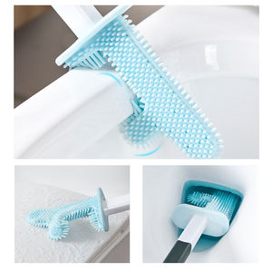 <span class=keywords><strong>Brosse</strong></span> de <span class=keywords><strong>toilette</strong></span> en forme de <span class=keywords><strong>cactus</strong></span> GU, en plastique et silicone, pour le nettoyage de la salle de bain, sans angle mort, avec support - Product Image 5