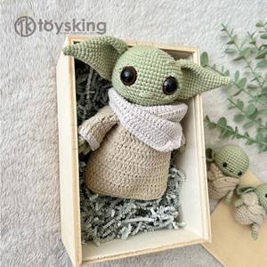 Peluche artisanale au crochet Baby <span class=keywords><strong>Yoda</strong></span> – Figurine douce inspirée de l'enfant, adorable cadeau de collection extraterrestre pour les fans - Product Image 5