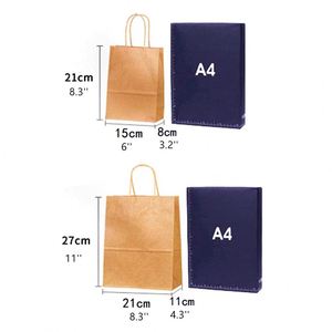 Medium Kraft Paper Bags with Handles Grocery Shopping Retail Bags Party <b>Wedding</b> Birthday Gift Bags Luxury Packaging Paper Bag - Product Image 6
