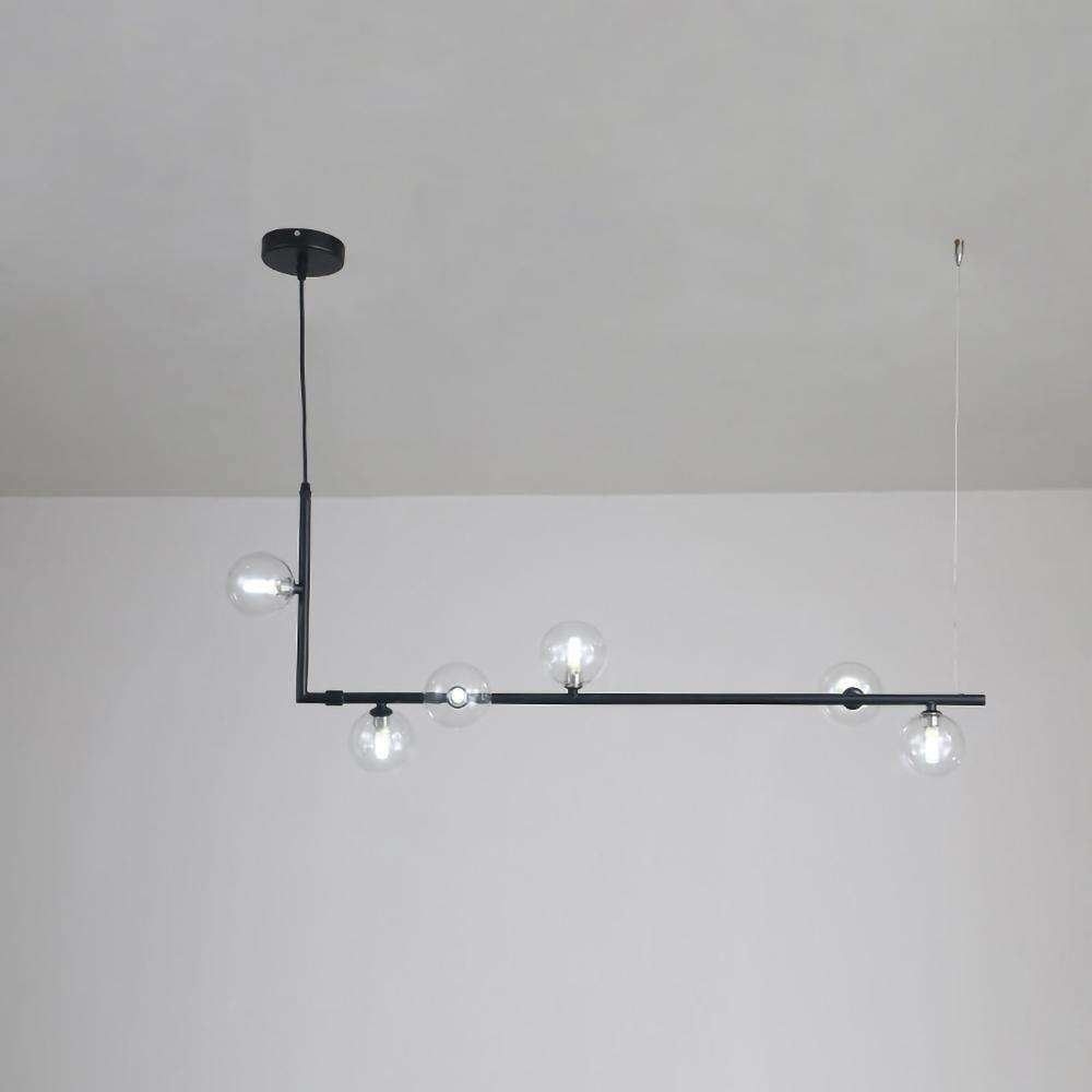 Noir / 6 lumières taille : L 90cm x H 150cm