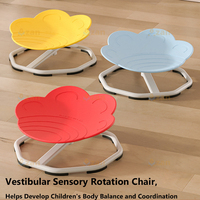 Chaise sensorielle rotative Patte de Chat pour enfants, avec base robuste, barre de charge épaissie en métal, plusieurs couleurs, pour l'exercice physique