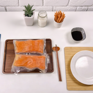 سمك السلمون الوردي المجمد الفاخر من ألاسكا، صيد بري طبيعي بالكامل، مكعبات سمك بدون جلد خالية من المواد الكيميائية، 10*500 جرام للتصدير - Product Image 1