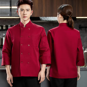 Personalizzato nero doppio petto francese italiano Sushi giapponese Chef uniforme professionale giacche da Chef intrecciate pantaloni in sgualda <span class=keywords><strong>per</strong></span> cucinare - Product Image 6
