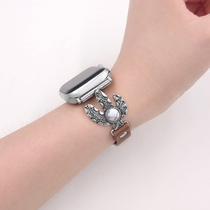 Correa de cuero con cierre metálico turquesa Upro para Apple Watch, compatible con Ultra 3/2, 49mm, 11, 10, 9, 8, 7. Correa vintage para reloj inteligente. - Product Image 3