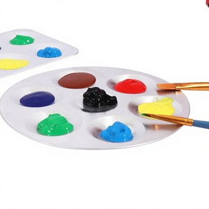 <span class=keywords><strong>Palette</strong></span> de mélange de peinture rectangulaire en aluminium à 6 puits FOSKA, conviviale et facile à entretenir, <span class=keywords><strong>pour</strong></span> peinture acrylique, huile, aquarelle et <span class=keywords><strong>gouache</strong></span> - Product Image 1