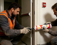Scellant en silicone ignifuge et résistant aux intempéries de qualité industrielle, faible émission de fumée pour conduits CVC