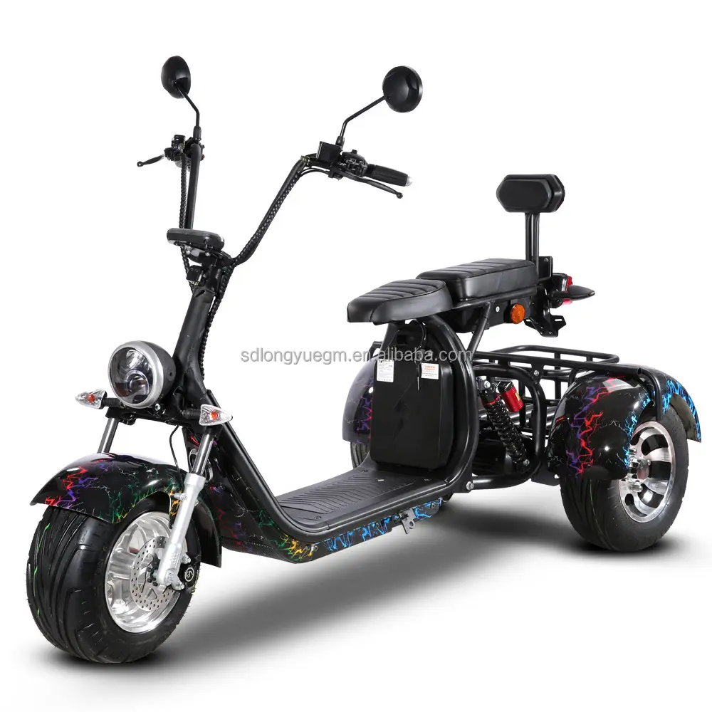 Magazzino EU DDP spedizione 2000W EEC 3 ruote Scooter elettrico Citycoco per adulti 60V/20Ah/40Ah COC Chopper moto elettrica