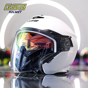 Gsb Unisex Nieuwe Abs 263 Halve Helm Met Driekwart Zonwering Voor Motorrijder - Product Image 3