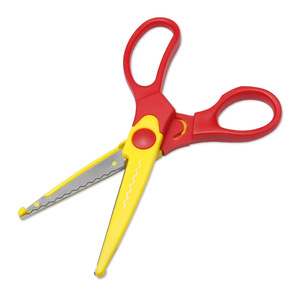 Lace Edge Children Scissors Curved Blade 167mm Stainless Steel <b>ABS</b> Portable Art Craft For Elementary School Students - Product Image 2