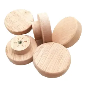 Boutons de traction ronds en bois naturel, boutons de tiroir pour armoire, poignée de tiroir, quincaillerie de meubles