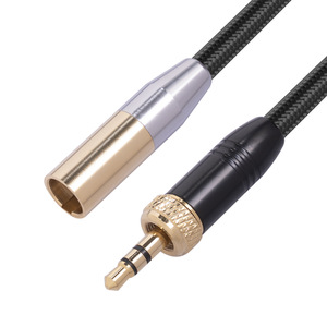Câble adaptateur audio 3,5 mm mâle vers femelle AUX tressé court d'extension - Product Image 1