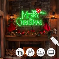 Joyeux Noël, enseigne au néon LED, décoration murale de Noël, fête de fin d'année, enseignes au néon personnalisées, écran d'affichage électronique