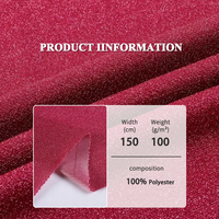 Tissu en maille épaisse Lurex en microfibre, teinture en Polyester, Stock en turquie, vente en gros