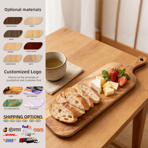 <span class=keywords><strong>Planche</strong></span> à découper en <span class=keywords><strong>bois</strong></span> d'<span class=keywords><strong>acacia</strong></span> avec poignée, design double face pour fromage, viande, légumes, cuisine, maison et restaurant - Product Image 1