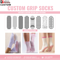 Chaussettes de sport pour femmes de qualité supérieure, mignonnes, avec logo personnalisé, 100% coton, antidérapantes, pour Pilates, chaussettes personnalisées OEM