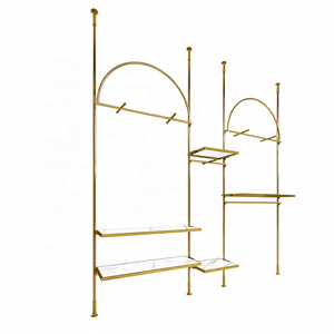Étagère de présentation murale réglable en acier inoxydable moderne, idéale pour l'affichage de vêtements – Vente chaude en usine - Product Image 5
