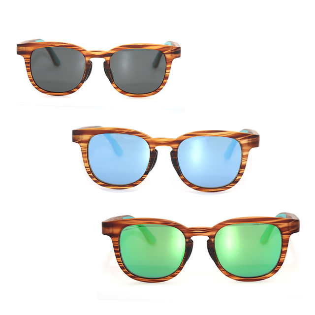 TR90 Eyewear Factory Wholesale Hot Sale Gift Lightweight Design High Quality Blue Mirror Polarized Glass Lens Square Sunglasses