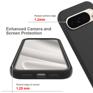 Étui de téléphone en TPU <span class=keywords><strong>noir</strong></span> <span class=keywords><strong>mat</strong></span> élégant, coque en silicone antichoc pour Google Pixel 9 Pro XL, coque de protection souple anti-chute - Product Image 3