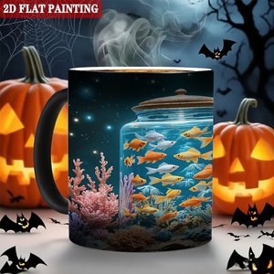 Color Changing Mug 11oz Frosted Black <b>Ceramic</b> Sublimation Blank <b>Cup</b> For DIY Custom Design - Product Image 6
