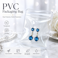 Kantong Resleting Perhiasan PVC Tebal Berkualitas Makanan, Cetak Sablon, Anti-Kusam, Tahan Air, Anti-Debu, Dapat Didaur Ulang, Untuk Menyimpan Cincin