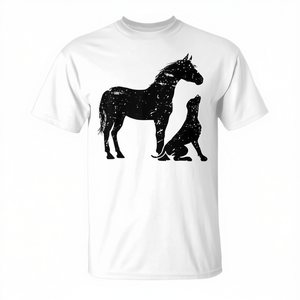 Camiseta con silueta de caballo y perro Love Harmony - Product Image 2