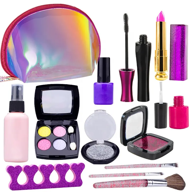 Soft Girl Cosmetic Makeup Toys 2021 for Girls Pretend Play Kids Toy Makeup Set