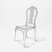 Chaise transparente en PC ultra-claire, style fantôme monobloc, pour banquets, mariages, événements, hôtels, restaurants, professionnels