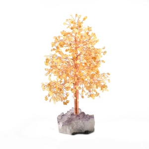 Cristaux naturels Pierres de guérison Arbre à souhaits Cristaux d'énergie Arbres d'<span class=keywords><strong>argent</strong></span> Arbre de cristal porte-bonheur pour décoration de Noël - Product Image 2