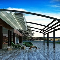 Arc de grande taille, Pergola d'extérieur en aluminium fermé, étanche