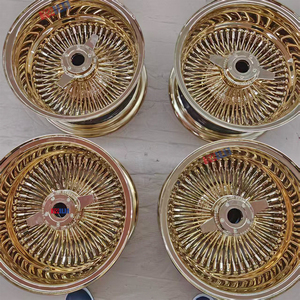 Jantes à rayons dorées 13x7, jantes 13 pouces 5x114.3/120.65, jantes à rayons Lowrider - Product Image 4