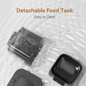 PET365 3L WIFI & Tuya Minuterie intelligente Matériau de qualité alimentaire Bol unique Mangeoire automatique pour animaux de compagnie pour chat chiens Noir Blanc Bol transparent - Product Image 6