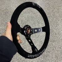 Volant de direction personnalisé en cuir à rayons profonds de 13/14 pouces, volant de direction personnalisé pour drift