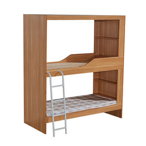 <span class=keywords><strong>Lit</strong></span> d'appartement moderne en bois tout compris à double hauteur pour dortoir étudiant, garderie, classe, utilisation pour la sieste des enfants - Product Image 1