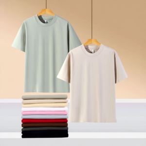 Camiseta de Manga Corta para Hombre, 280 g/m², Algodón Grueso, Cuello Redondo, Color Sólido, Diseño Simple y Holgado, para Impresión Personalizada - Product Image 1