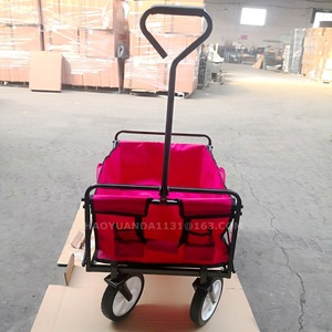 OEM <b>Folding</b> Cloth <b>Cart</b> 1110x520x1015mm Four-Wheel Metal Frame Tool <b>Cart</b> For Garden Outdoor Camping - Product Image 2