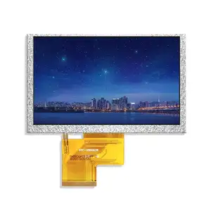 Panel layar tampilan LED modul LCD 4.3 inci, penggunaan luar ruangan 800*480 480*272 1000