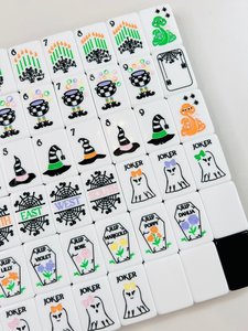 Tuiles de Mahjong Américaines Thème Halloween Hocus Pocus, Luxe Gravées et Sculptées, Grandes, pour Soirées Jeux, Vente Directe Usine, Personnalisables, Expédition Rapide - Product Image 2