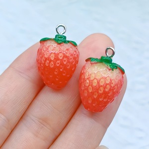 Resin Strawberry Pendant <b>Charms</b> for <b>Jewelry</b> Making DIY Earrings Necklace Bracelet Handmade Fruit Keychain Accessories Colgantes - Product Image 4