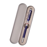 Stylo bille LED 5-en-1 avec pointeur laser rouge, antenne télescopique rétractable, corps métallique – Outil pédagogique, stylo publicitaire, écriture 1,0 mm