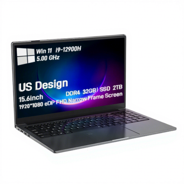15.6inch Laptop Core I9 12th Gen 12900H Business Laptops DDR4 32GB 2TB SSD Professional Workstation Laptop Notebook
