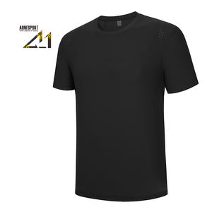 เสื้อยืดสำหรับผู้ชายวิ่งมาราธอนแบบแห้งเร็วสำหรับฤดูร้อนเสื้อออกกำลังกายผ้าถักทำจากผ้าไอซ์ซิลค์ระบายอากาศได้ดีดีไซน์คอกลม - Product Image 3