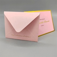 Emballage d'enveloppes de luxe fait main avec logo estampé et design de boîte à fleurs de forme personnalisée pour l'emballage de cadeaux