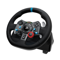 Volant de course Logitech G29 Driving Force et pédales au sol, retour de force réel, palettes de changement de vitesse en acier inoxydable