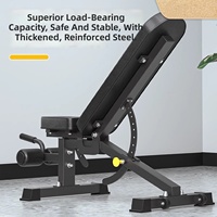 Banc de musculation multifonctionnel réglable et robuste, banc de musculation avec haltères, capacité de 500 kg, banc pliable à position plate
