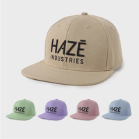 Casquette de baseball snapback sportive d'extérieur à visière plate avec broderie 3D en relief personnalisée et logo sur toile